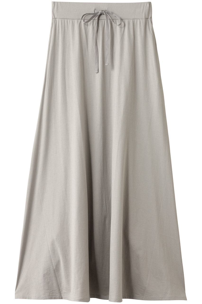 スリードッツ/three dotsのロングステープルヤーン スカート(グレー/DA3001Y)