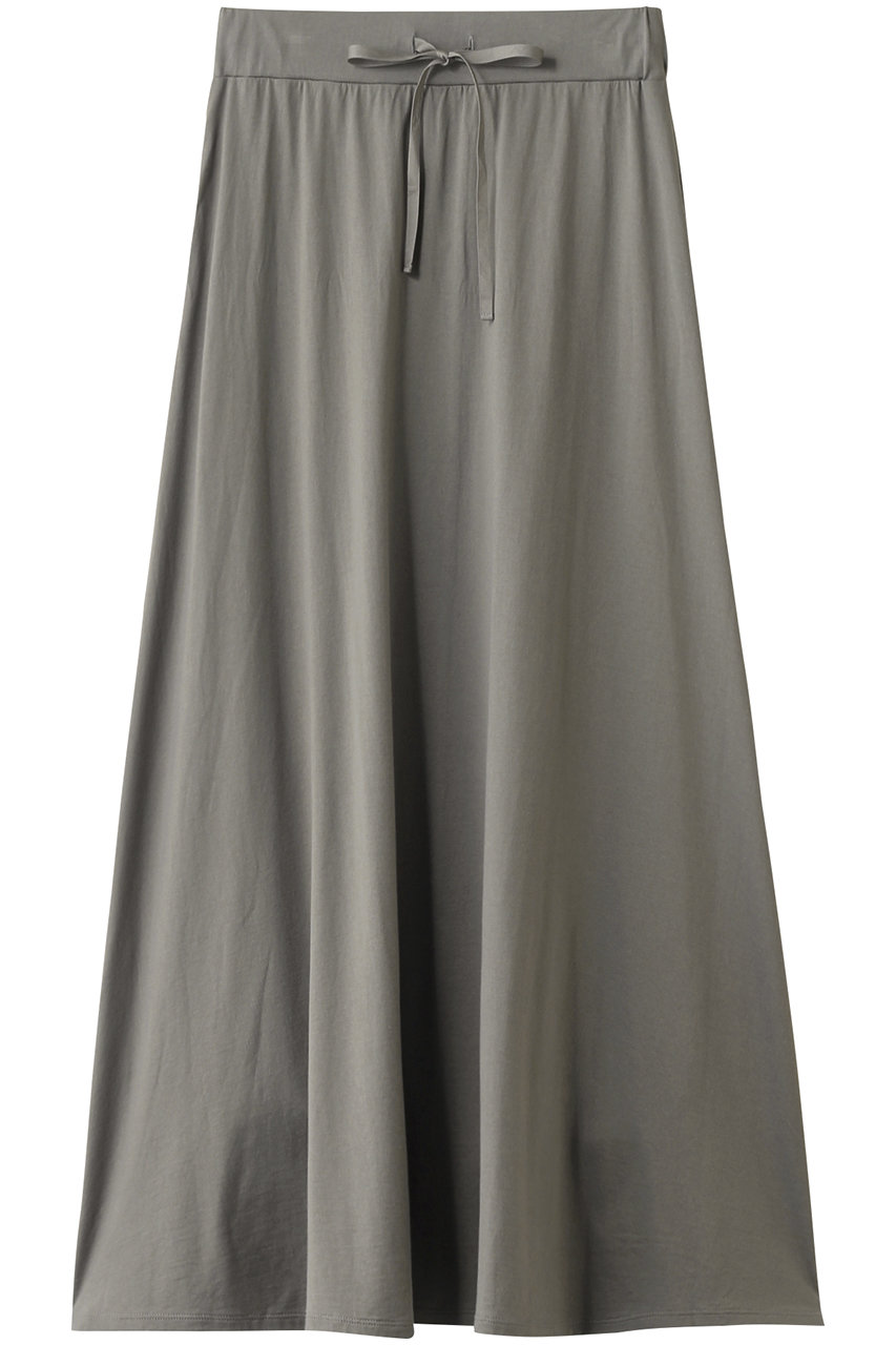 スリードッツ/three dotsのロングステープルヤーン スカート(スウェーデッド カーキ/DA3001Y)