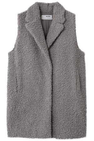 スリードッツ/three dotsのプードルボア テーラードベスト(110800/110806)