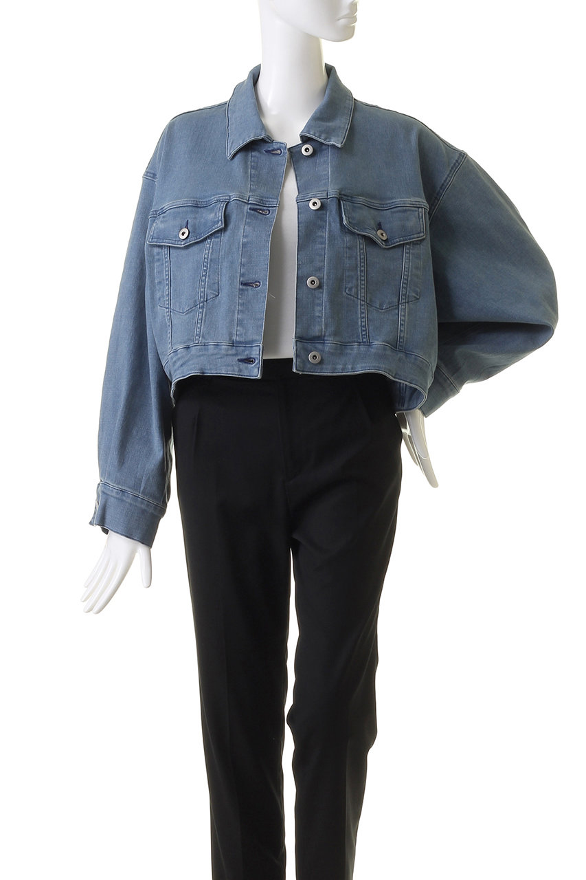 three dots(スリードッツ)｜デニム ジャンパー/ブラック の通販