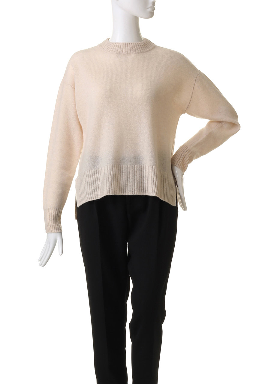 three dots(スリードッツ)｜カシミヤロングスリーブトップス/メランジ