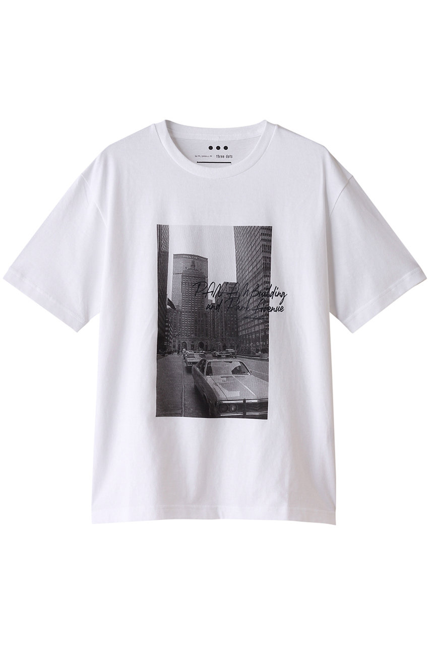 three dots 【UNISEX】グラフィックTシャツ by AKIRA KOBAYASHI (PARK AVENUE, XS) スリードッツ ELLE SHOP