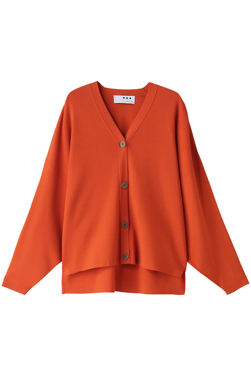 three dots スリークセーター ボタンカーディガン (オレンジ, S) スリードッツ ELLE SHOP three dots スリークセーター ボタンカーディガン (オレンジ, S) スリードッツ ELLE SHOP