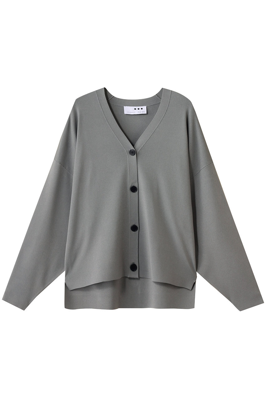 three dots スリークセーター ボタンカーディガン (グレー, S) スリードッツ ELLE SHOP three dots スリークセーター ボタンカーディガン (グレー, S) スリードッツ ELLE SHOP