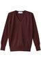 コットンメランジスムースプルオーバー スリードッツ/three dots CHOCOLATE PLUM