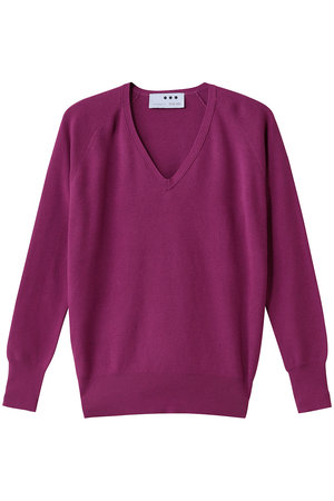 スリードッツ/three dotsのコットンメランジスムースプルオーバー(110300/110301)