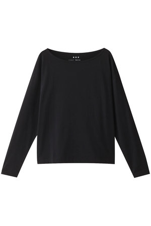 スリードッツ/three dotsのサンデッドジャージー ボートネックロングTシャツ(110100/110103)