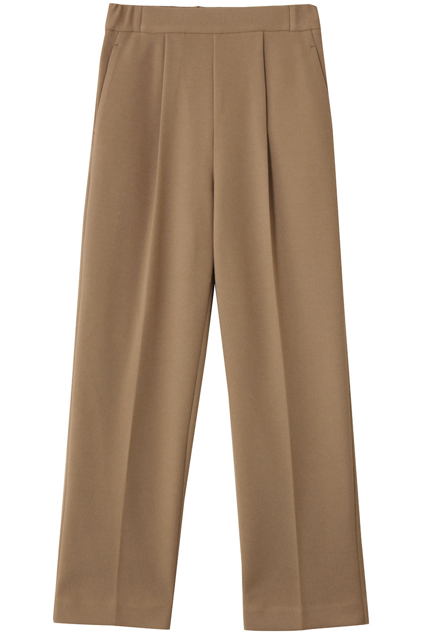 three dots ウーリージャージーパンツ (キャメル, M) スリードッツ ELLE SHOP