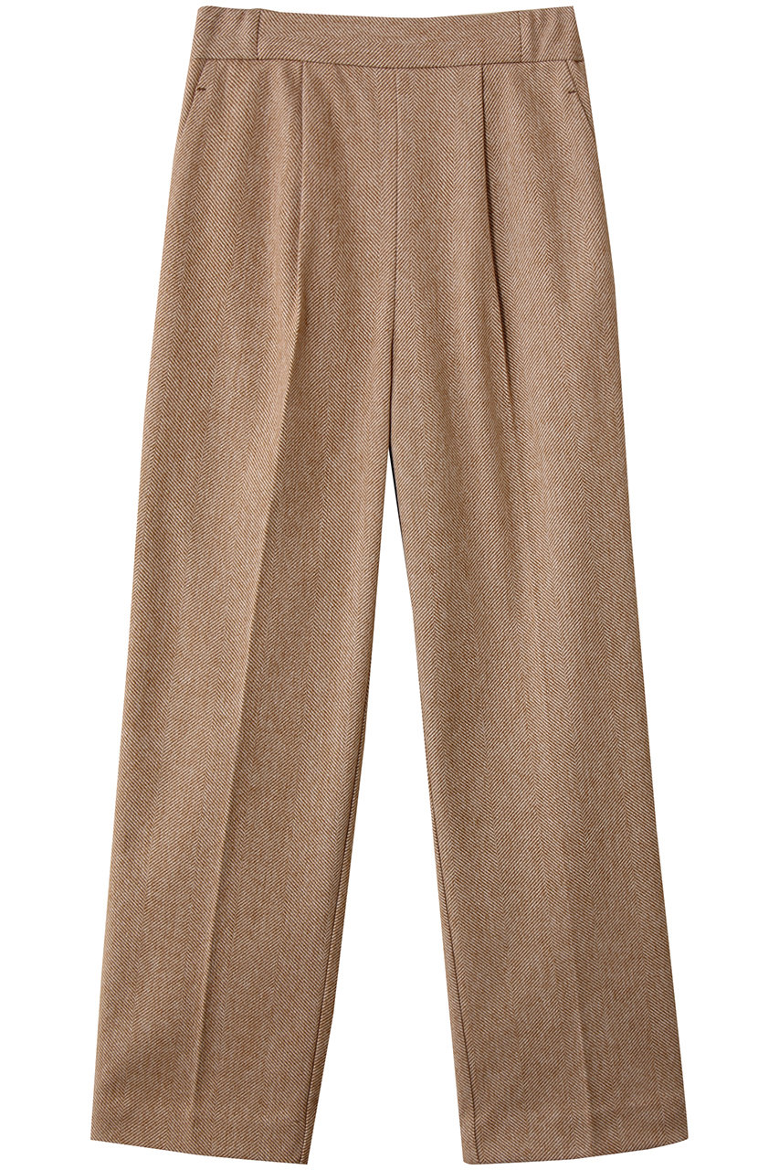 three dots ウーリージャージーパンツ (キャメルマルチ, M) スリードッツ ELLE SHOP