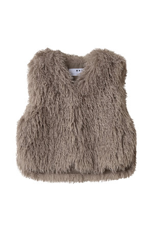 スリードッツ/three dotsの【予約販売】ウェイビーファー ショートジレ