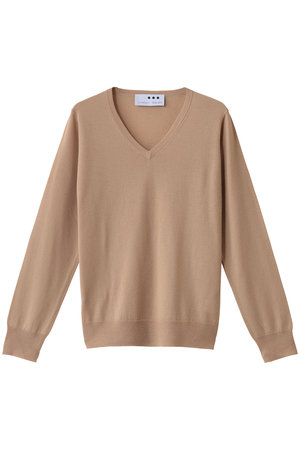 スリードッツ/three dotsのメリノスーパーファイン Vネック(110300/110301)