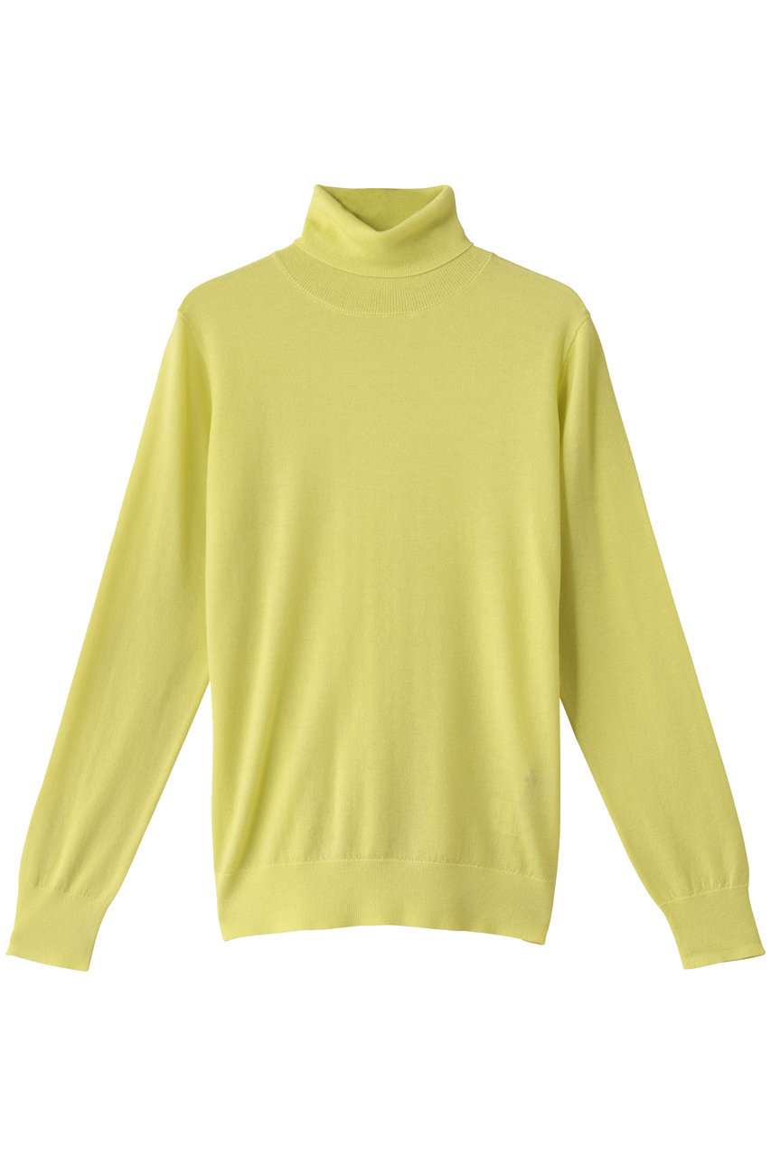 スリードッツ/three dotsのメリノスーパーファイン タートルネック(レモン/YA238Y)