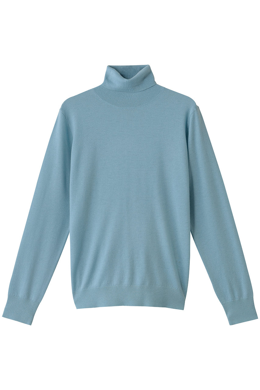 スリードッツ/three dotsのメリノスーパーファイン タートルネック(プール/YA238Y)