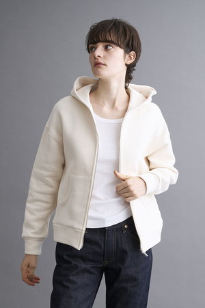 スリードッツ/three dotsのスリークテリー zipupフーディ(110100/110105)