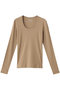 ジェシカ ロングスリーブカットソー スリードッツ/three dots キャラメル