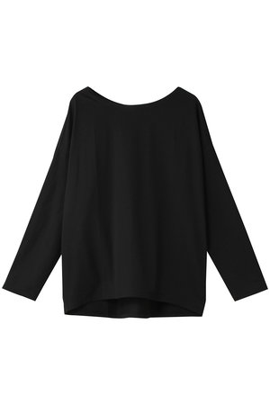 スリードッツ/three dotsのパウダリーコットン 長袖ボートネックTシャツ(110100/110103)