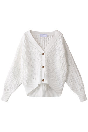 スリードッツ/three dotsのスポンジースムース メッシュカーディガン(110300/110303)