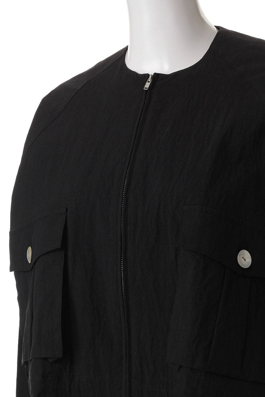 three dotsスリードッツ リネンミリタリージャケット ネイビー Lサイズ セール】 Men's mix pattern jacket （テーラードジャケット