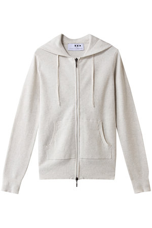 スリードッツ/three dotsのコットンメランジ フーディ(110100/110105)