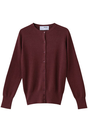 スリードッツ/three dotsのコットンメランジ クルーネックカーディガン(110300/110303)