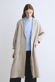 美品 three dots スリードッツ 25SS ラフリネン ドクターコート three dots(スリードッツ)｜ラフリネン ドクターコート/リネン