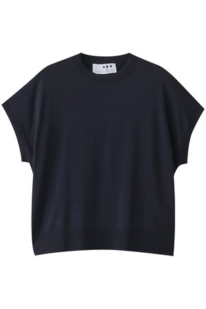 スリードッツ/three dotsのウォッシャブルコットンシルク 半袖トップス（UVカット）(110100/110102)