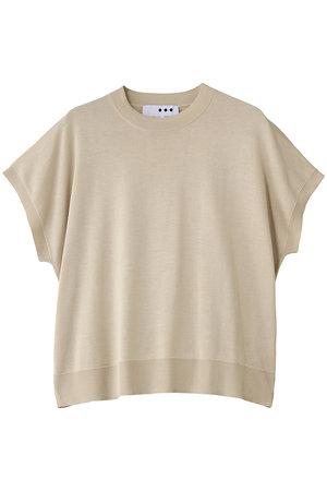 スリードッツ/three dotsのウォッシャブルコットンシルク 半袖トップス