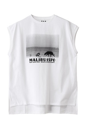 スリードッツ/three dotsのグラフィックT タンクトップ(110100/110101)