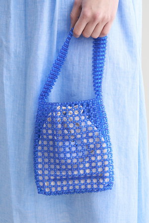 スリードッツ/three dotsのビーズバッグ(120600/120602)