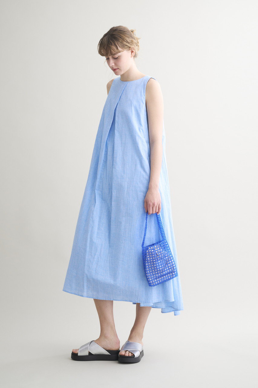 青系　総ビーズ　ビーズバッグ　持ち手もビーズ three dots(スリードッツ)｜ビーズバッグ/ブルー の通販｜ELLESHOP
