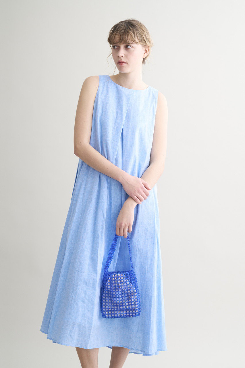 three dots(スリードッツ)｜ビーズバッグ/ブルー の通販｜ELLESHOP