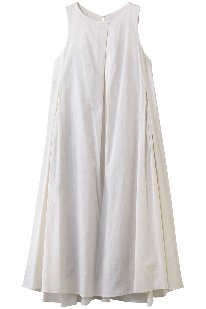 スリードッツ/three dotsのコットンリネン ドレス(ナチュラル/LC5001Y)