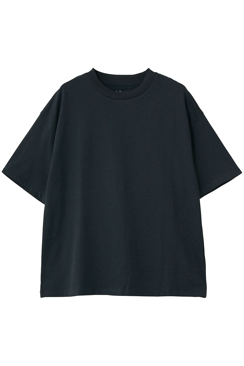 スリードッツ/three dotsのパウダリーコットン ルーズTシャツ(ダークネイビー/YJ1011Y)