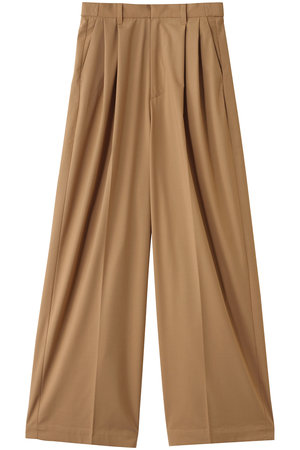 スリードッツ/three dotsのストレッチタイプライター タックワイドパンツ(110600/110601)