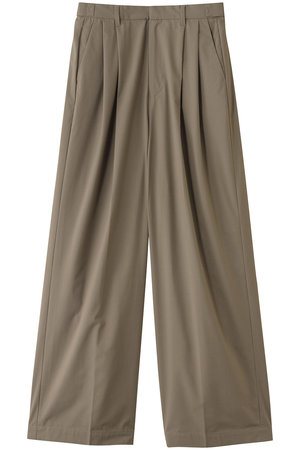 スリードッツ/three dotsのストレッチタイプライター タックワイドパンツ(110600/110601)