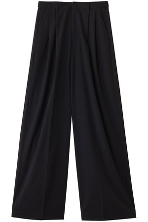 スリードッツ/three dotsのストレッチタイプライター タックワイドパンツ(110600/110601)