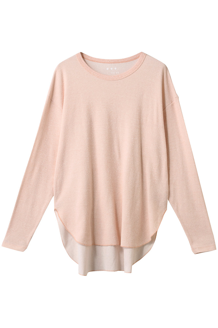 three dots ヴィンテージサーマル ルーズTシャツ (ピンク, S) スリードッツ ELLE SHOP three dots ヴィンテージサーマル ルーズTシャツ (ピンク, S) スリードッツ ELLE SHOP
