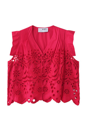 スリードッツ/three dotsのトロピカル レーストップス(110400/110402)