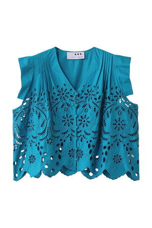 スリードッツ/three dotsのトロピカル レーストップス(110400/110402)