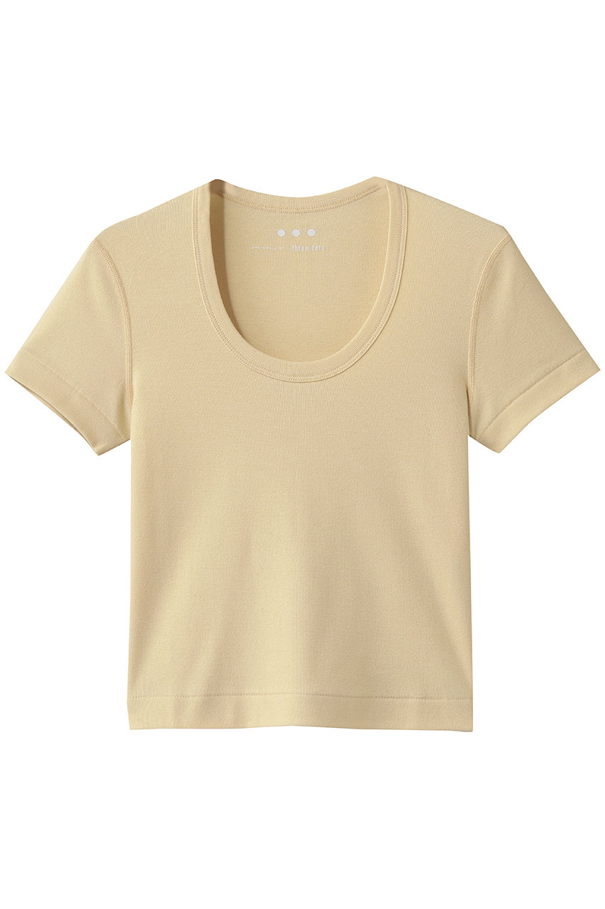 スリードッツ/three dotsの【予約販売】クロップド ジェシカ カットソー(バタークリーム/AG1S001Y)