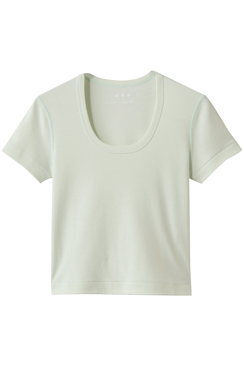 スリードッツ/three dotsの【予約販売】クロップド ジェシカ カットソー(キーライム/AG1S001Y)