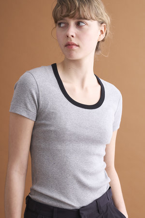 スリードッツ/three dotsの【予約販売】リンガー ジェシカ カットソー(110100/110102)