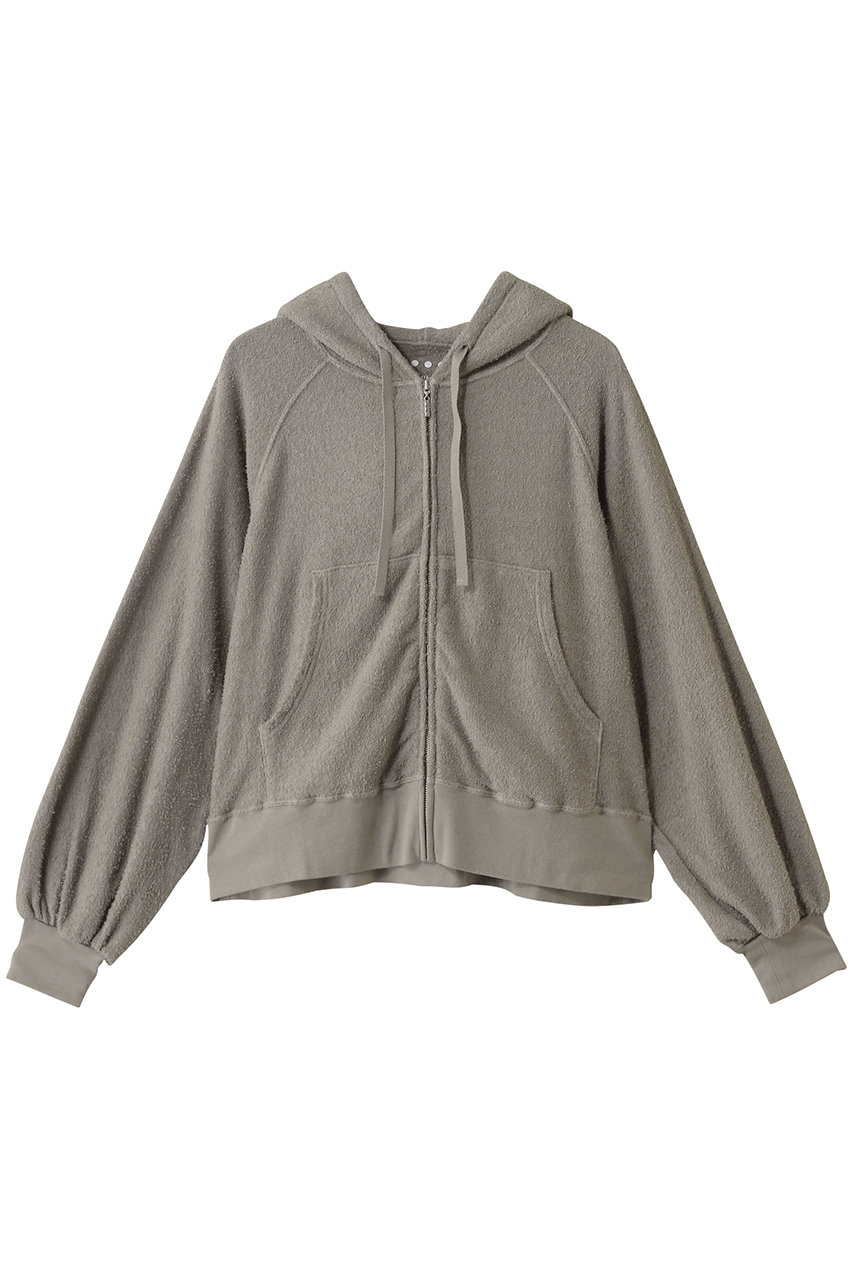 three dots ダブルパイル ジップアップフーディ (スウェーデットグレー, S) スリードッツ ELLE SHOP three dots ダブルパイル ジップアップフーディ (スウェーデットグレー, S) スリードッツ ELLE SHOP