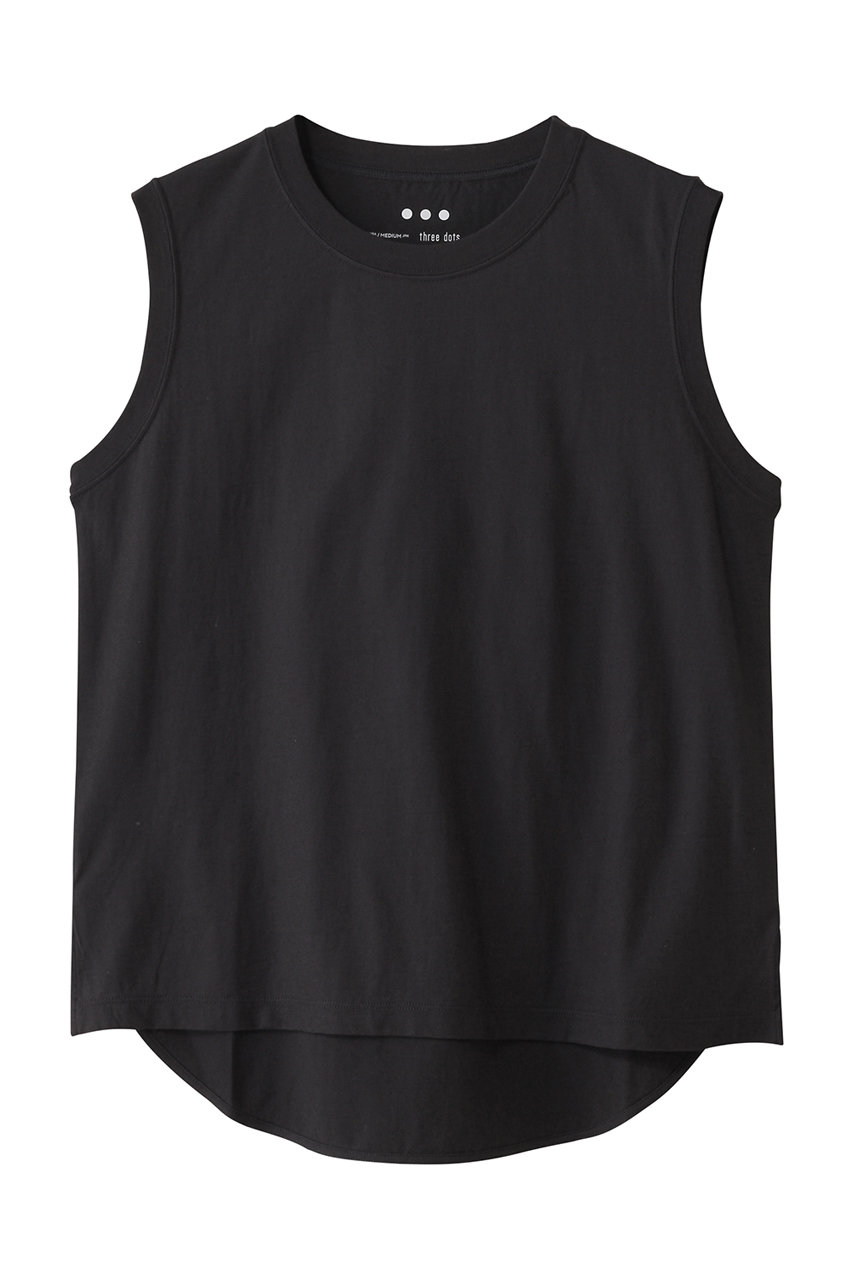three dots ハンプトンTEE タンクトップ (ソフトブラック, M) スリードッツ ELLE SHOP three dots ハンプトンTEE タンクトップ (ソフトブラック, M) スリードッツ ELLE SHOP