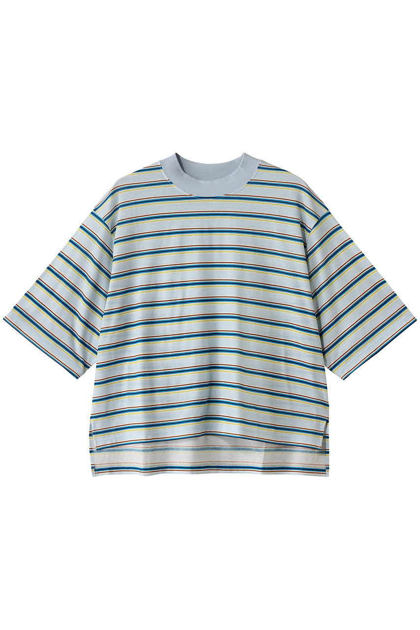 three dots ハンプトンTEE ショートスリーブ (ライトブルーマルチ, S) スリードッツ ELLE SHOP three dots ハンプトンTEE ショートスリーブ (ライトブルーマルチ, S) スリードッツ ELLE SHOP