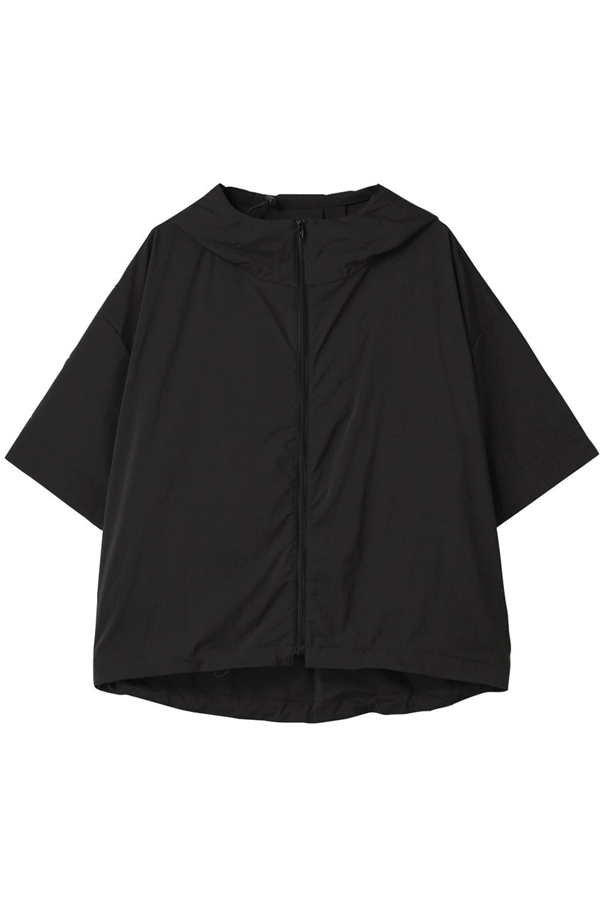 three dots シーサイドライン ハーフスリーブフーディ (ブラック, S) スリードッツ ELLE SHOP three dots シーサイドライン ハーフスリーブフーディ (ブラック, S) スリードッツ ELLE SHOP
