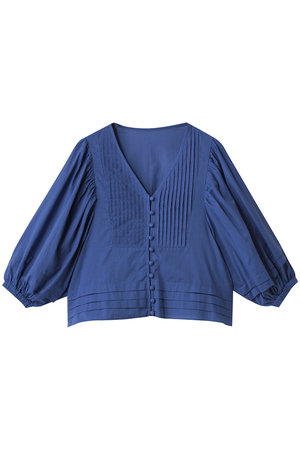 スリードッツ/three dotsのコットンローン フレアカラー シャツ(110400/110403)