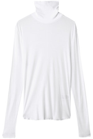 スリードッツ/three dotsのシアー タートルネックTEE(110100/110103)