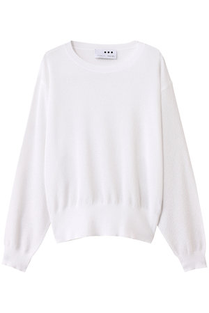 スリードッツ/three dotsのシマーセーター メッシュトップス(110300/110301)