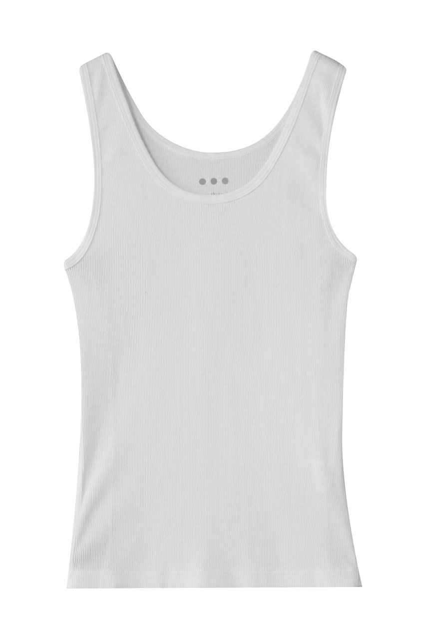 three dots リブタンクトップ (ホワイト, M) スリードッツ ELLE SHOP three dots リブタンクトップ (ホワイト, M) スリードッツ ELLE SHOP